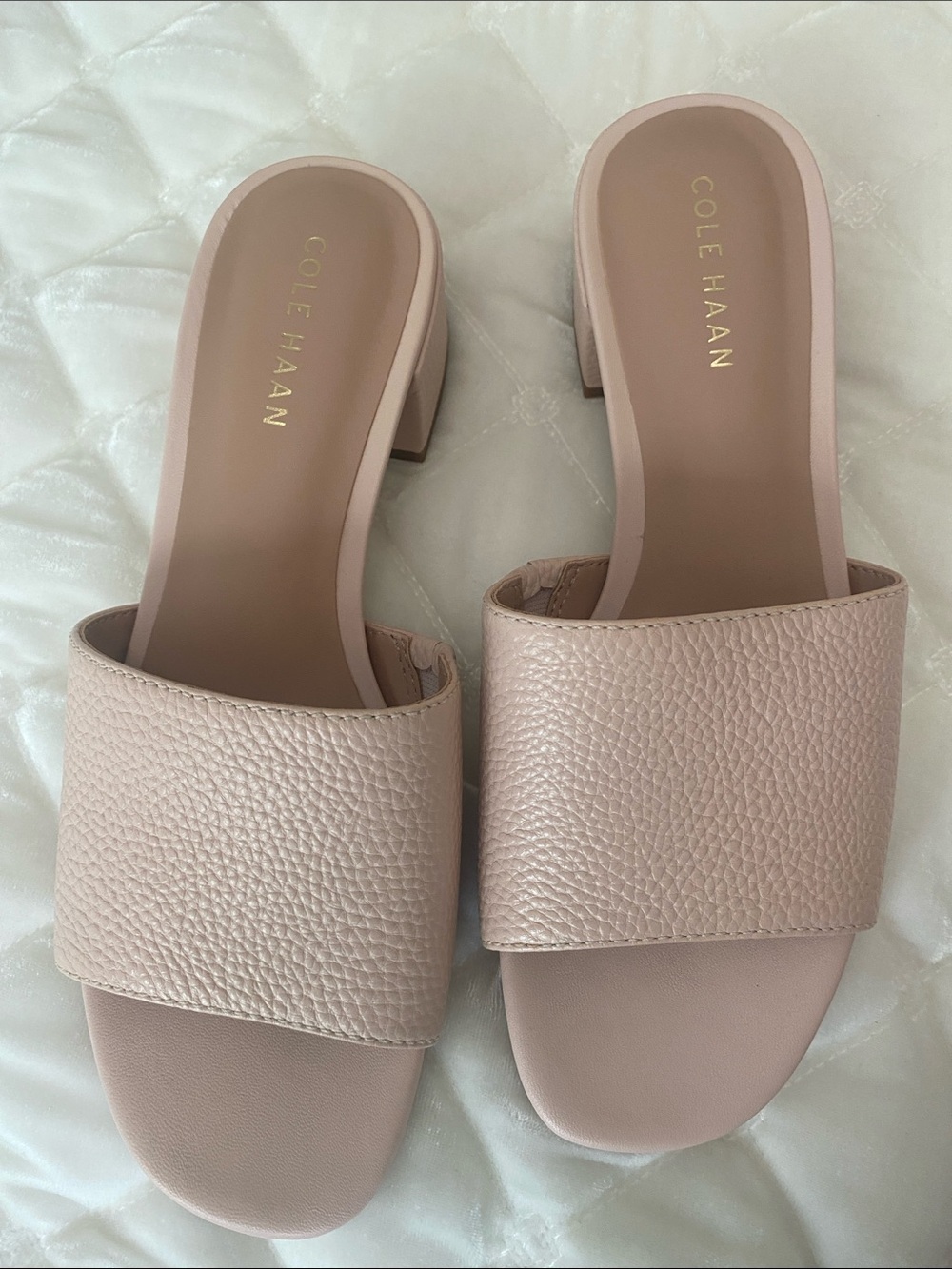 Cole Haan Pink Leather Slide Mules